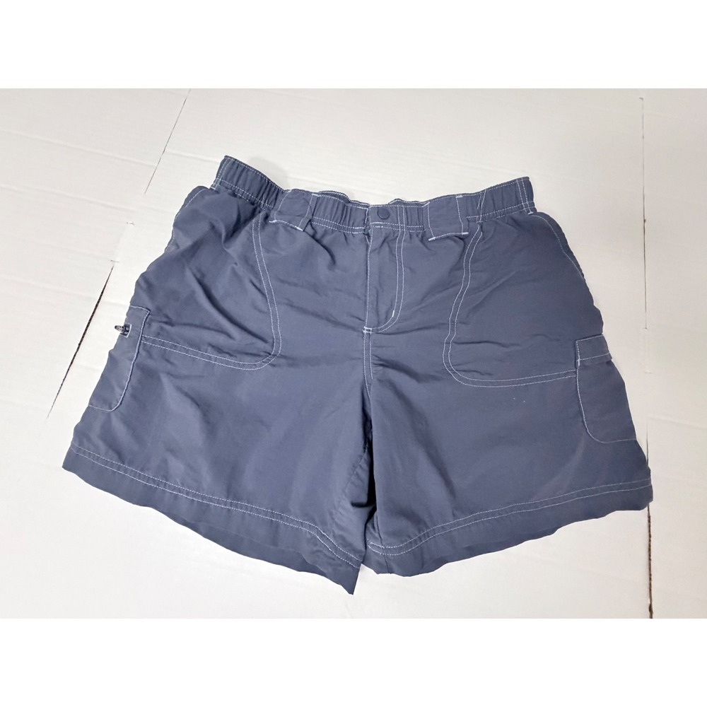 Columbia Sportswear Womens Grey Hiking Cargo Shorts Size M Elastic Waist - Picture 1 of 10